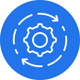 Icono: Automatización de Procesos - Optimice sus procesos empresariales con una automatización inteligente que agiliza la conexión de información entre sistemas clave y flujos de trabajo, logrando no solo mayor rapidez, sino también eficiencia