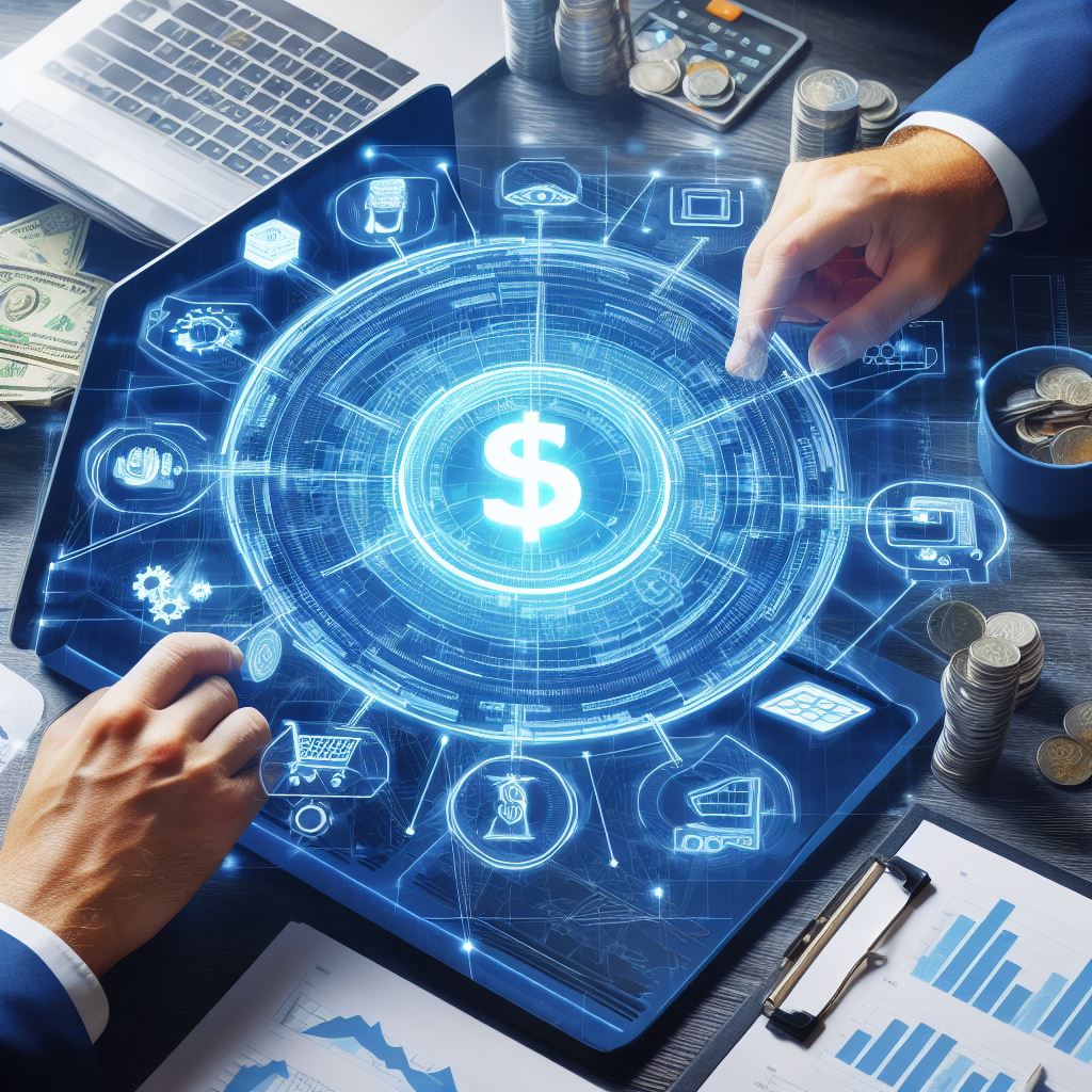 Ilustración representativa - Herramienta que facilita la gestión de adquisiciones y abastecimiento en la compra de bienes y servicios, permitiendo a una organización operar de forma rentable y ética.